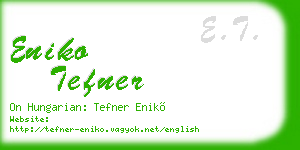 eniko tefner business card